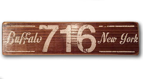716 Buffalo NY rustic wood sign