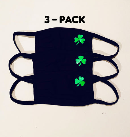 3 pack ADULT Irish face masks