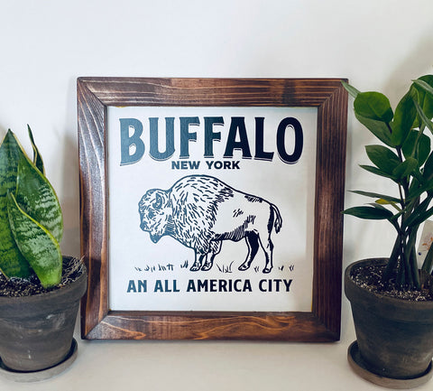 Buffalo An All America City Farmhouse sign