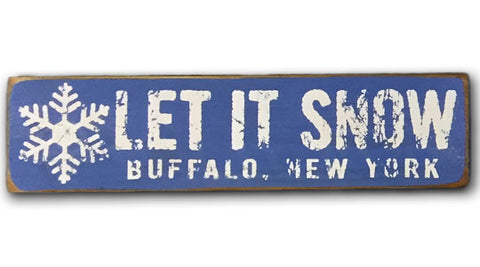 Let it Snow rustic wood sign