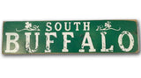 South Buffalo rustic wood sign